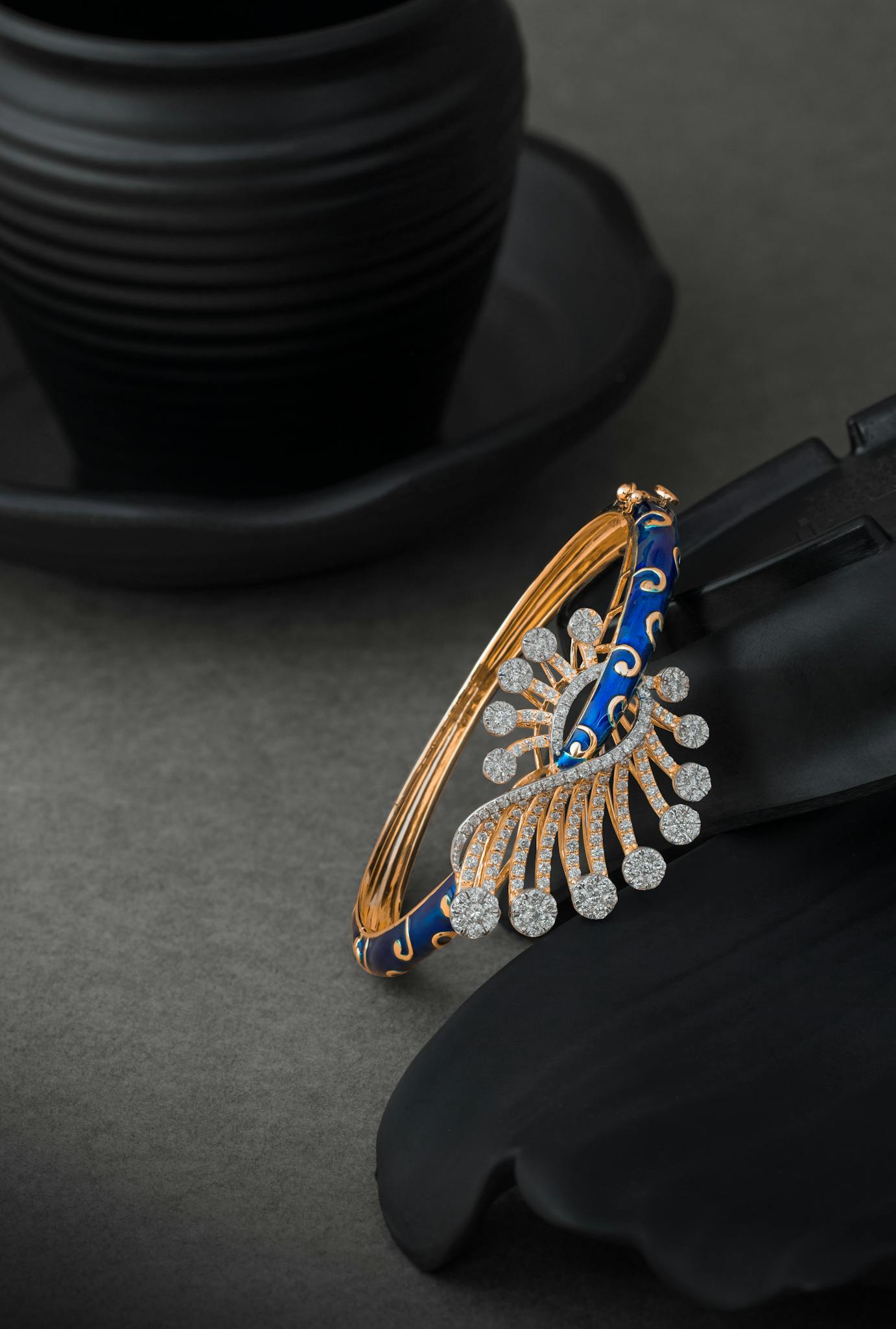 Exquisite bracelet featuring diamonds and intricate design, perfect for luxury fashion statements.