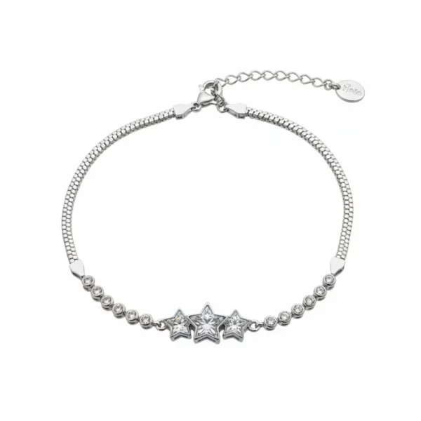 Women's Starry Night Silver Silicone Bracelet
